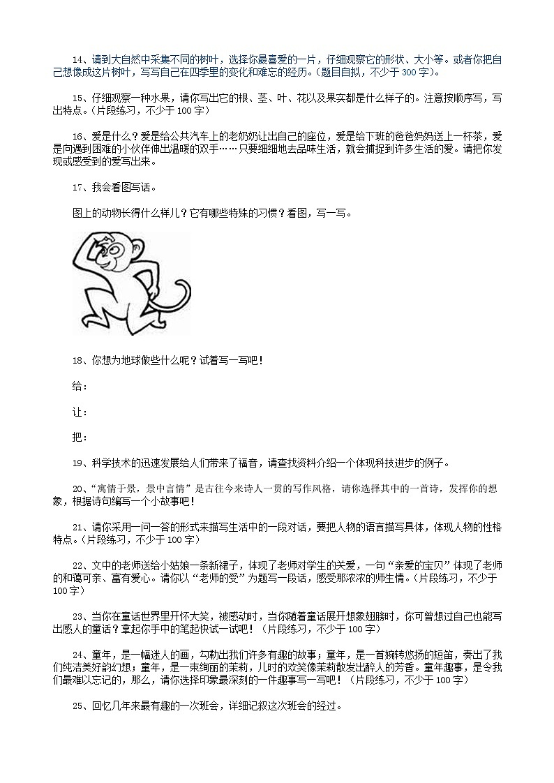 37小升初作文（5页） 试卷02