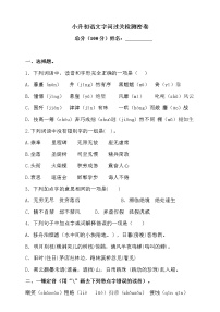 2021学年小升初语文字词过关检测密卷-人教统编版（含答案）