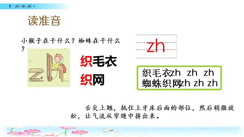 部编版一年级语文上册《汉语拼音8-zh-ch-sh-r》第4页