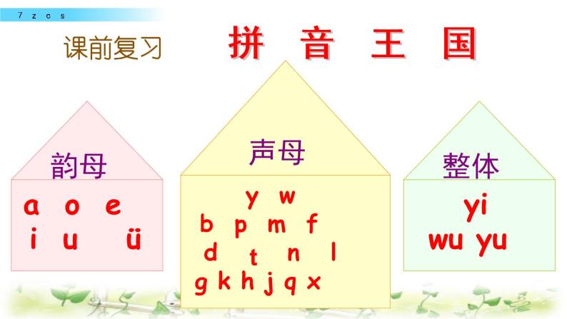 部编版一年级语文上册《汉语拼音7zcs》 课件01