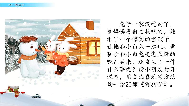 部编人教版二年级语文上册《雪孩子》教学课件第2页