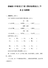 小学语文人教部编版六年级下册5 鲁滨孙漂流记（节选）随堂练习题