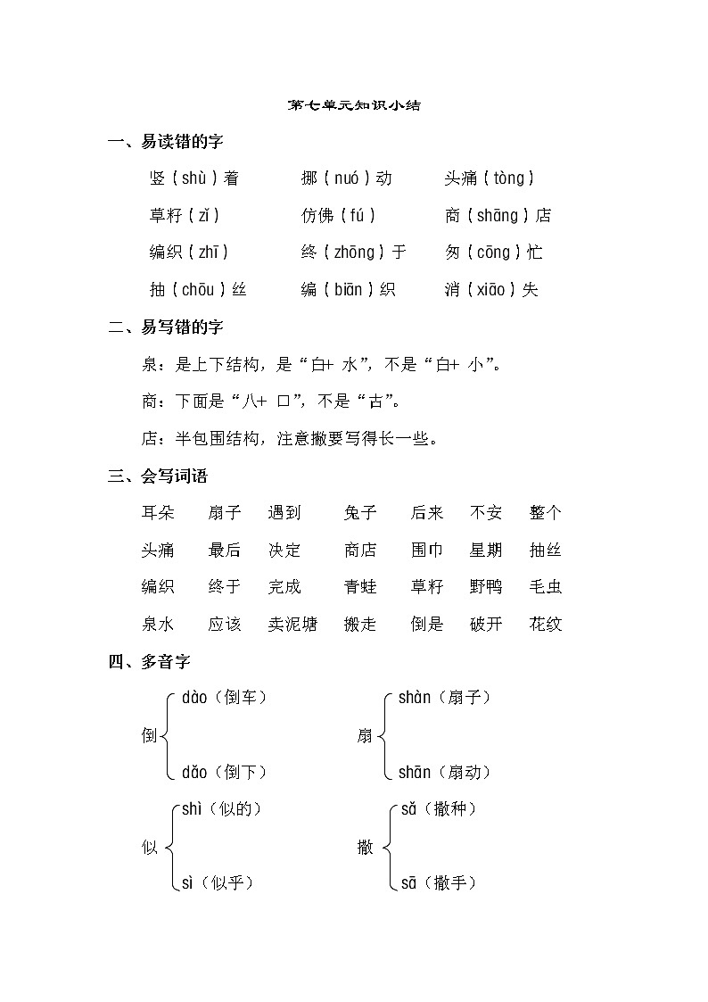 第七单元知识点梳理(1)第1页