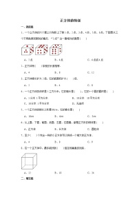 六年级下册数学试题--小升初专题复习 正方体的特征  人教版（含解析）