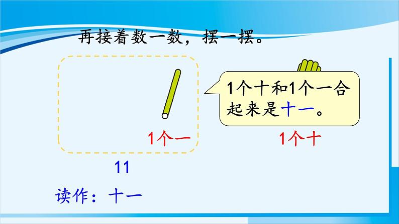 人教版一年级数学上册 11-20各数的认识 第1课时 11~20各数的认识（1） 课件06