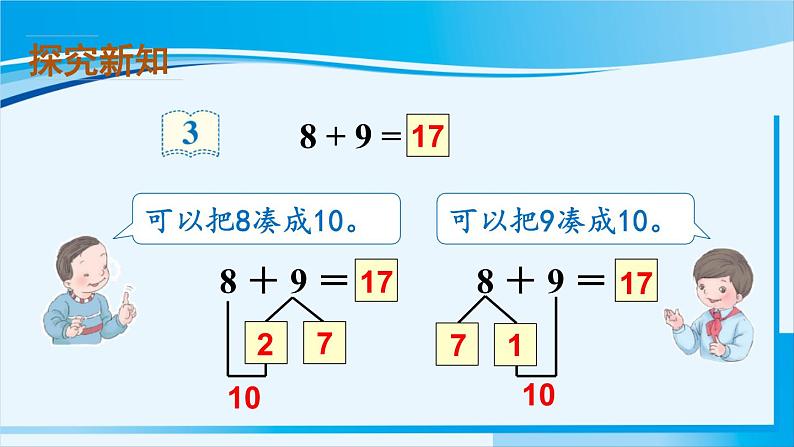 人教版一年级数学上册 20以内的进位加法  第3课时 8、7、6加几（2） 课件06