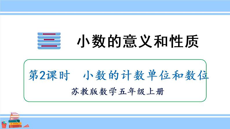 苏教版五年级数学上册课件 3.2 小数的计数单位和数位01