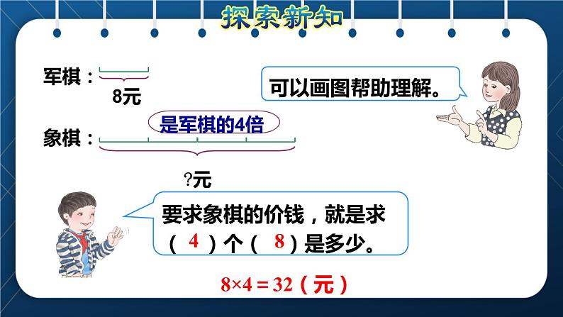 人教版三年级数学上册  5 倍的认识  第3课时    求一个数的几倍是多少（授课课件）第4页