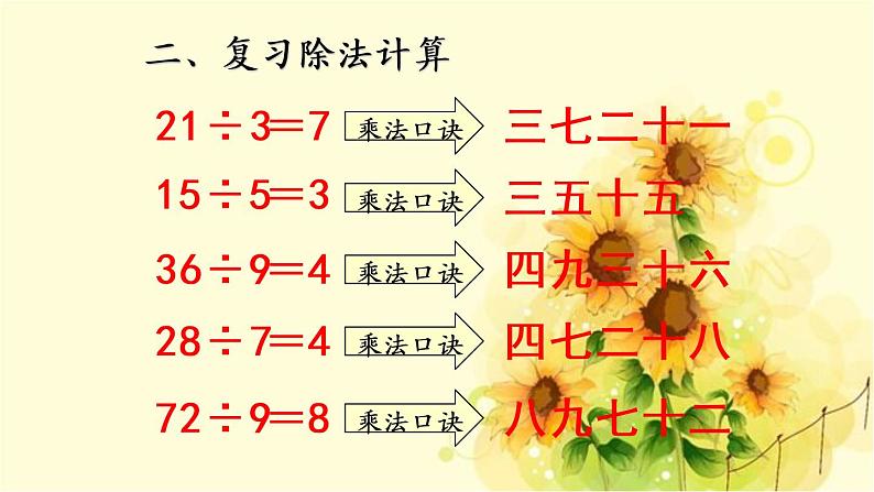 二年级上册数学 4 森林里的故事——除法的初步认识 复习课件(1) 青岛版（五四制）04