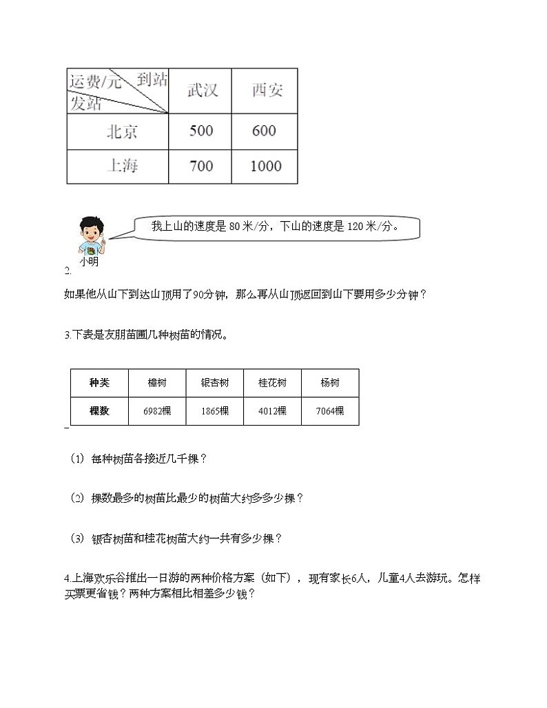 四年级下册数学试题-第一单元 四则运算 测试卷-人教版（含答案） (26)第3页