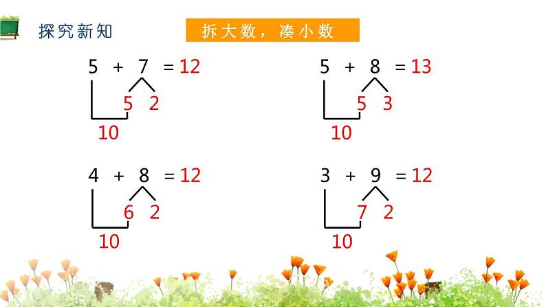 人教版一年级数学上册《5、4、3加几》20以内的进位加法PPT课件 (1)第4页