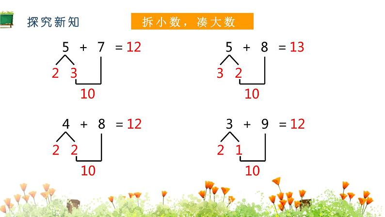 人教版一年级数学上册《5、4、3加几》20以内的进位加法PPT课件 (1)第5页