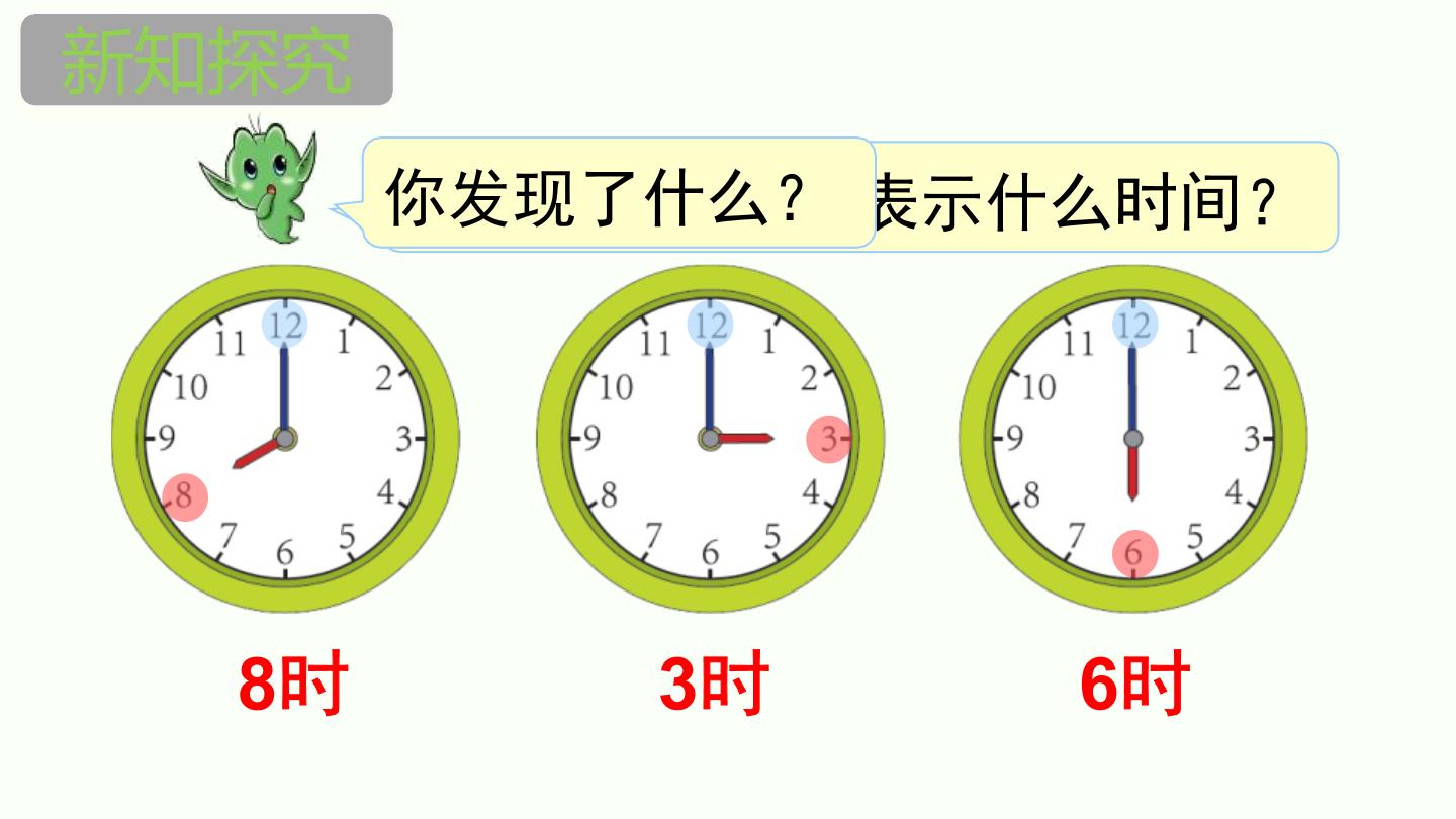 人教版一年级上册7 认识钟表课前预ppt课件