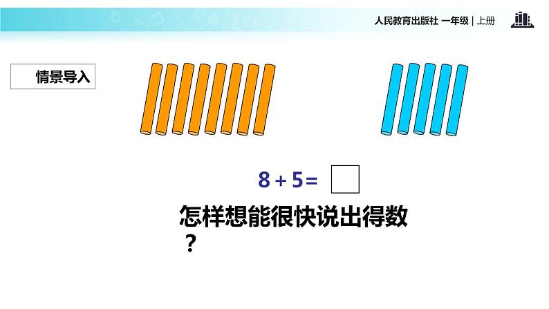 人教版一年级数学上册《8、7、6加几》PPT课件 (1)第2页