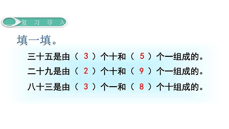 人教版一年级数学下册《100以内数的读、写》PPT课件 (2)第2页