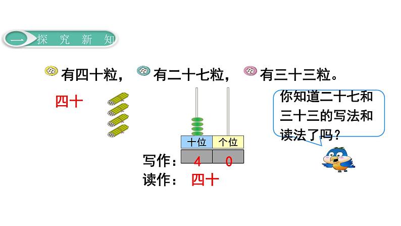 人教版一年级数学下册《100以内数的读、写》PPT课件 (2)第6页