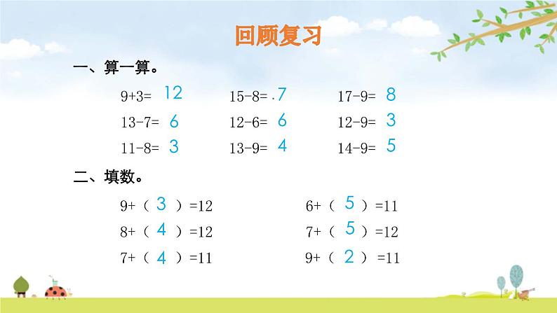 人教版一年级数学下册《十几减5、4、3、2》20以内的退位减法PPT课件 (1)03