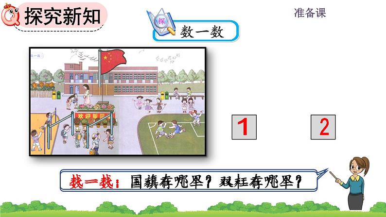 人教版数学一年级上册 第一单元 准备课 1.1 按顺序数数课件第4页