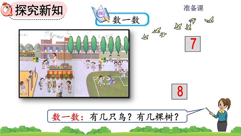 人教版数学一年级上册 第一单元 准备课 1.1 按顺序数数课件第7页