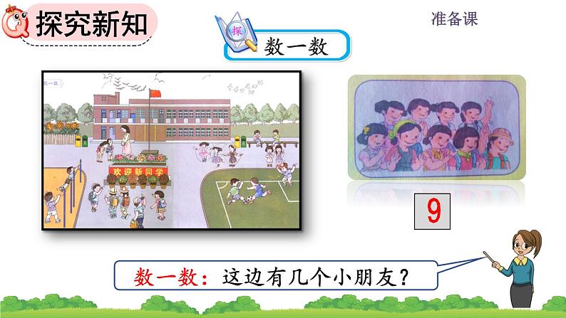 人教版数学一年级上册 第一单元 准备课 1.1 按顺序数数课件第8页