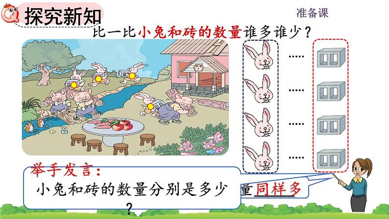 人教版数学一年级上册 第一单元 准备课 1.2 比多少第4页