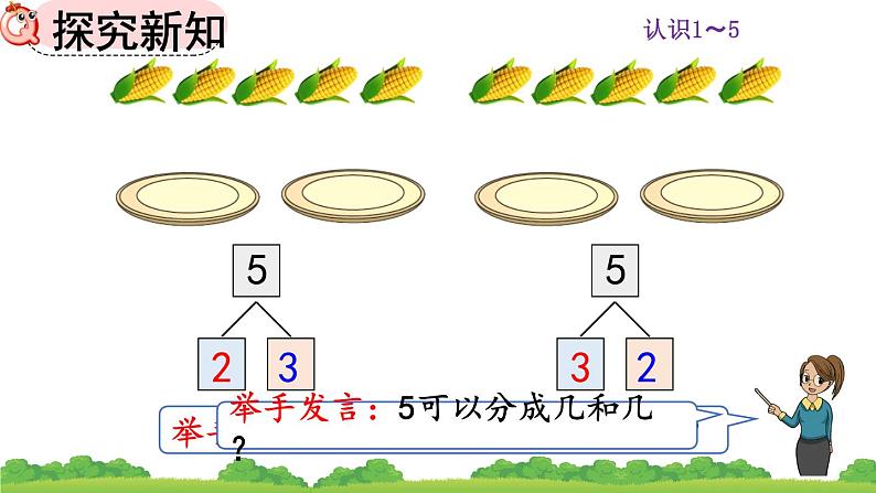 人教版数学一年级上册 第三单元  3.6 5的组成 课件第5页