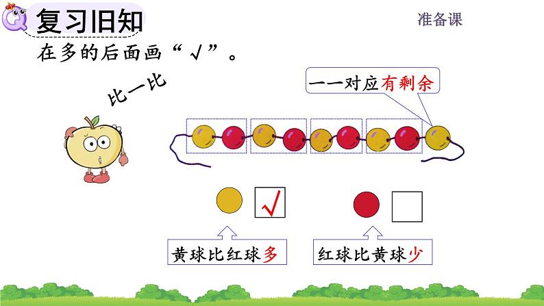 人教版数学一年级上册 第一单元 准备课 1.3 练习一05