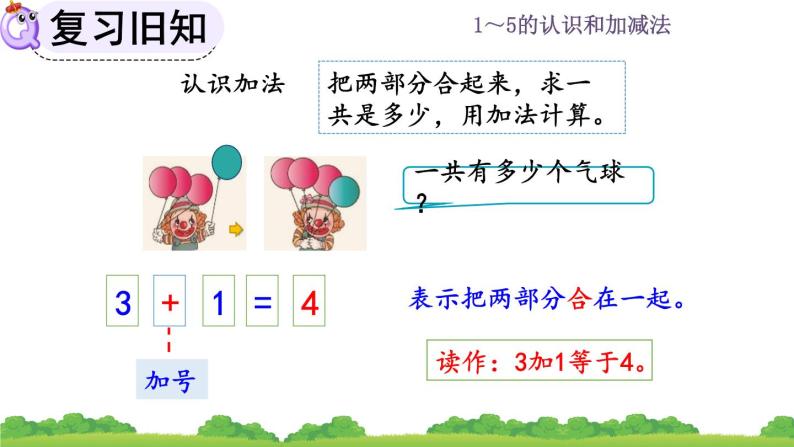 人教版数学一年级上册 第三单元  3.12 练习五 课件02