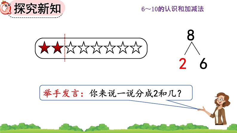 人教版数学一年级上册 第五单元  5.11 8、9的组成 课件04