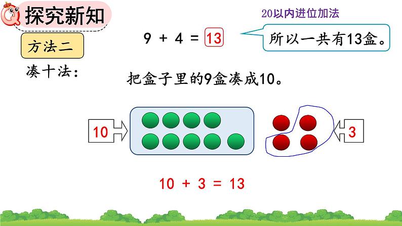 人教版数学一年级上册 第八单元  8.1 9加几 课件第6页