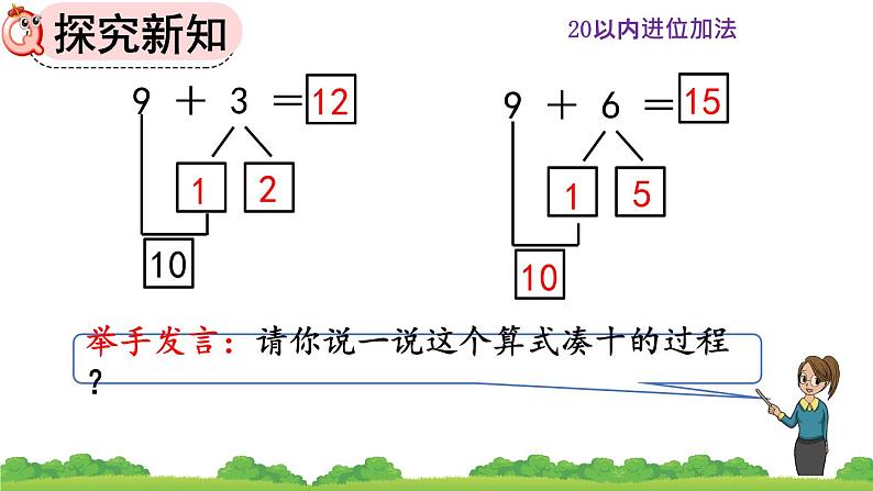 人教版数学一年级上册 第八单元  8.1 9加几 课件第8页