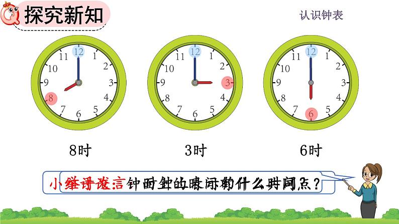 人教版数学一年级上册 第七单元  7.1 认识整时 课件第6页