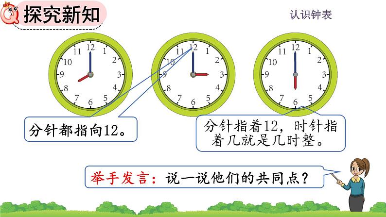 人教版数学一年级上册 第七单元  7.1 认识整时 课件第7页