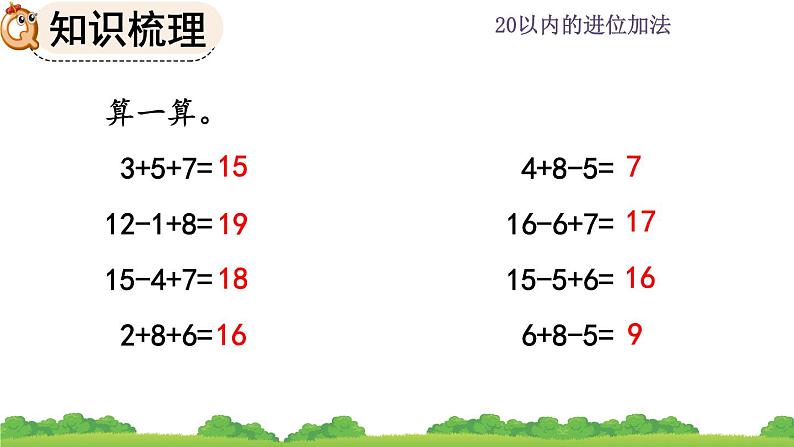 人教版数学一年级上册 第八单元  8.11 整理和复习 课件05