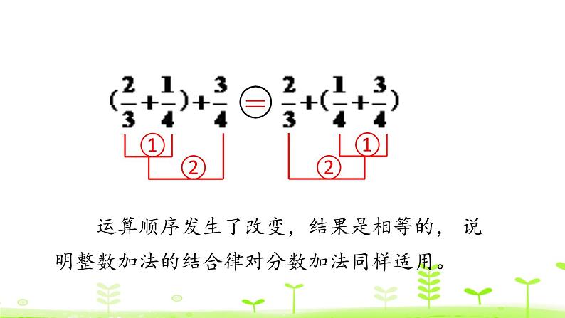 人教版五年级数学下册《分数加减简便运算》PPT课件 (1)第6页