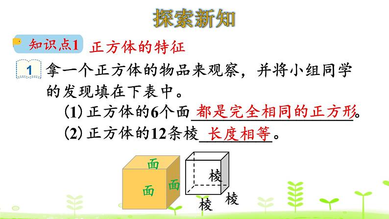 人教版五年级数学下册《正方体的认识》长方体和正方体PPT教学课件 (3)第4页