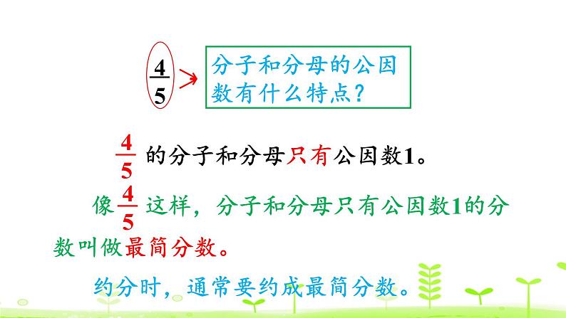 人教版五年级数学下册《约分》分数的意义和性质PPT课件 (1)08