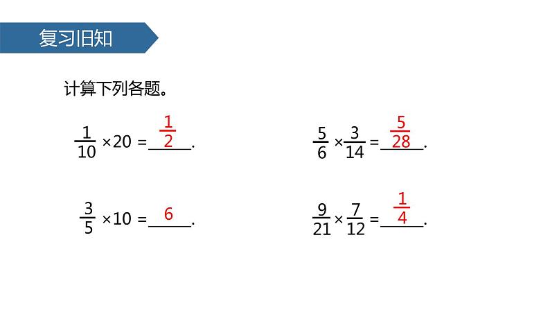 人教版六年级数学上册《分数乘小数》分数乘法PPT (4)课件PPT第2页