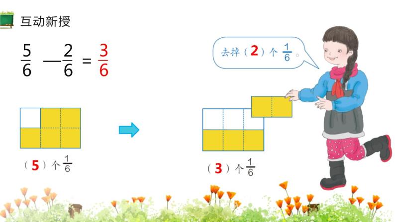人教版三年级数学上册《分数的简单计算》分数的初步认识PPT课件 (4)05