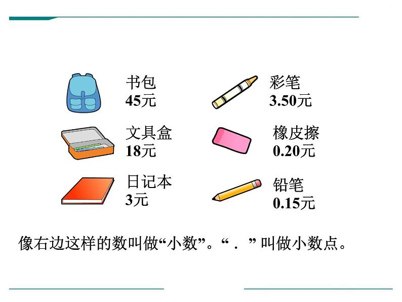 人教版三年级数学下册《认识小数》小数的初步认识PPT教学课件 (3)第2页