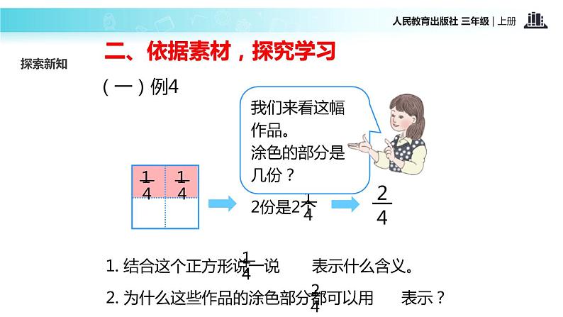 人教版三年级数学上册《几分之几》分数的初步认识PPT课件 (3)第5页