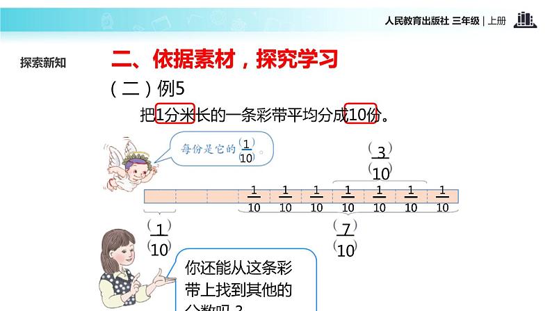 人教版三年级数学上册《几分之几》分数的初步认识PPT课件 (3)第7页