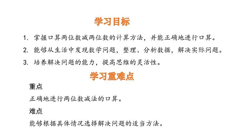 人教版二年级数学上册《两位数减两位数》万以内加法和减法PPT教学课件 (2)02