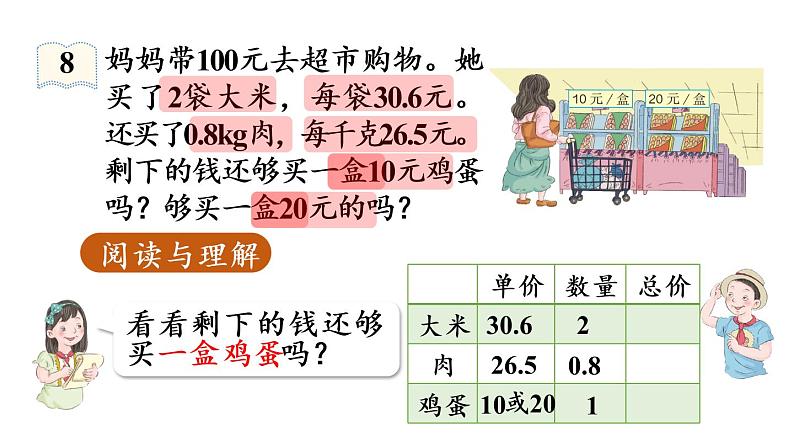 五年级上册数学课件-1 小数乘法第8课时 解决问题（1）人教版06