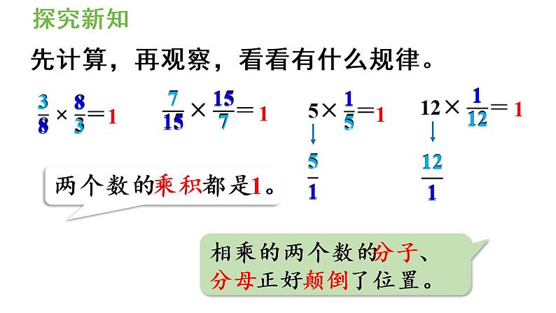 六年级上册数学课件-3  分数除法第1课时   倒数的认识人教版05