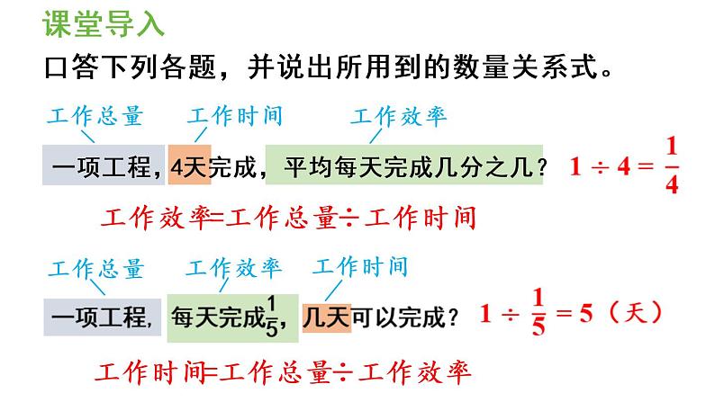 六年级上册数学课件-3  分数除法第8课时   利用抽象的”1“解决实际问题人教版第4页