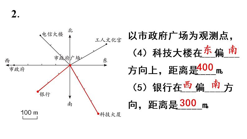 六年级上册数学课件-2  位置和方向练习五人教版第6页