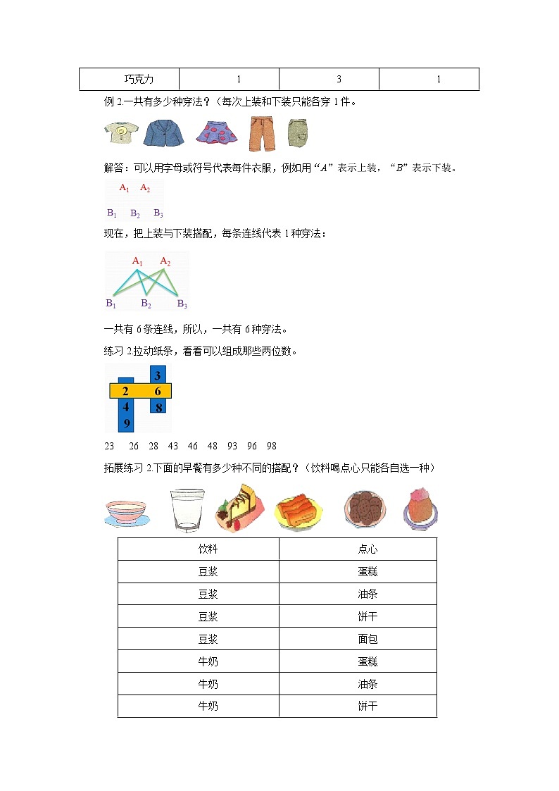 《数学广角——搭配（二）》教案第2页