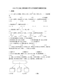 2020年上海上师初级中学小升初数学真题及答案