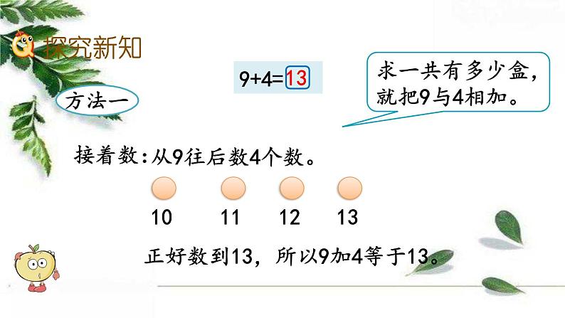 人教版一年级上册 9加几课件第3页